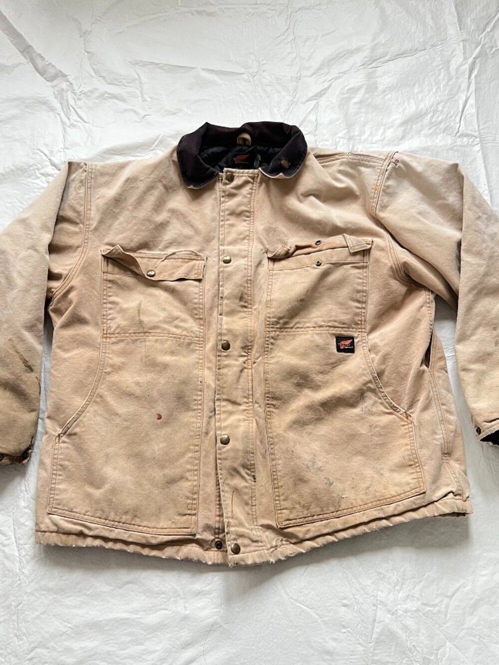 Vintage Red Wing Outfitters work coat mens XL brown duck canvas chore quilted
